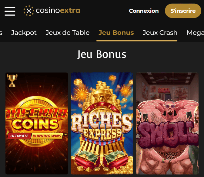 Achat de Bonus Jeux du Casino-Extra en Ligne