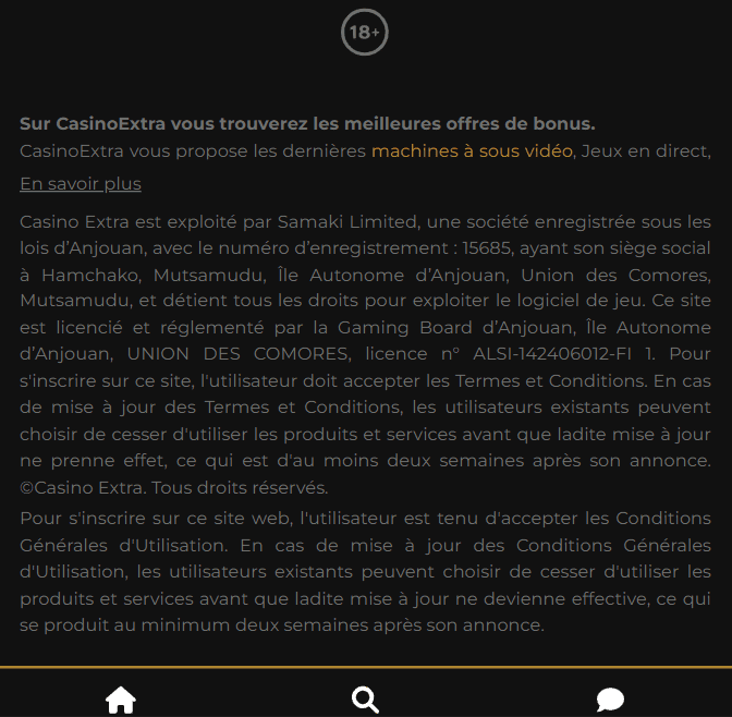 Revue de CasinoExtra 2 en France