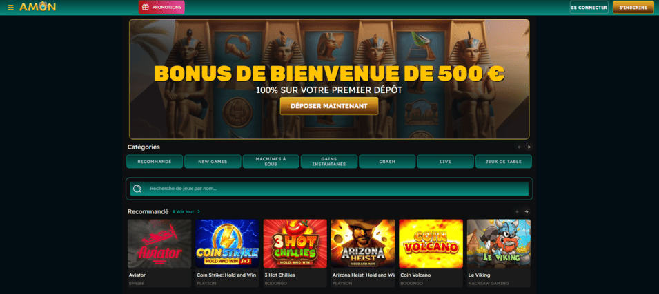 Site Officiel du AmonCasino France