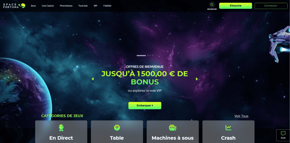 Jouer maintenant au FR Space Fortuna Casino sur internet